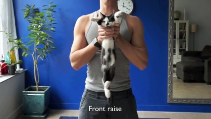 How to exercise with your cats! (redux)