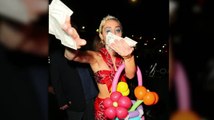 Hairy Miley Cyrus Showers The Crowd In Money At 1Oak