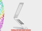 Group Up@ Rechargeable Folding LED Book Reading Lamp Light Calendar Clock Alarm Thermometer
