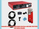 Focusrite Scarlett 6i6 USB Audio Interface with MXL 550/551R XLR Cables Bundle