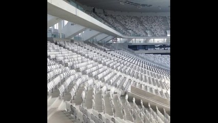 Visite du Nouveau stade de Bordeaux : pelouse et gradins