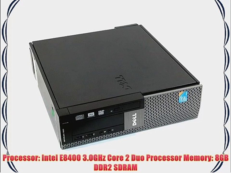 Dell OptiPlex 960 SFF CORE 2 Duo 3.00GHz 8GB RAM 500GB HDD WINDOWS 7 PRO 64Bit