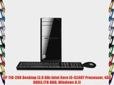 HP 110-290 Desktop (2.9 GHz Intel Core i3-3240T Processor 4GB DDR31TB HDD Windows 8.1)