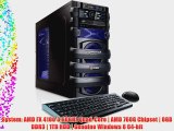 CybertronPC 5150 Unleashed GM1223F Desktop (Black/Blue)