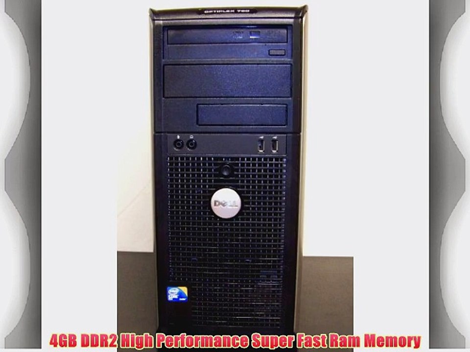 Dell Optiplex 760 Tower Windows 7 Home Premium Powerful 2.8 Dual Core 4 GB High Performance