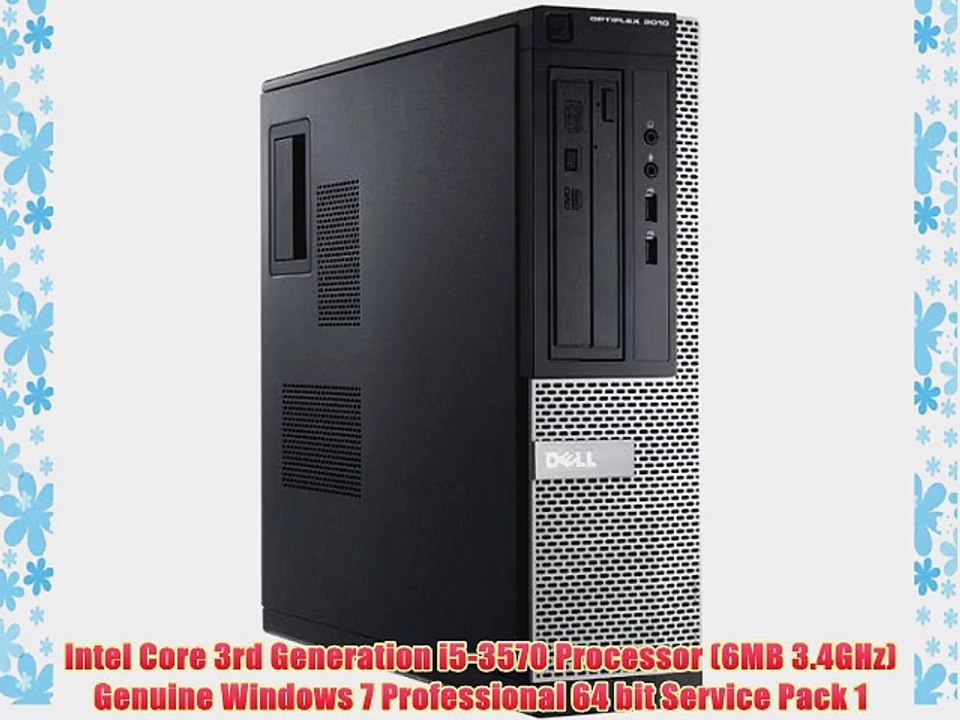 Dell Optiplex 9010 Desktop PC Intel core i5-3570 3.4Ghz Processor 8GB RAM 500GB Hard Drive
