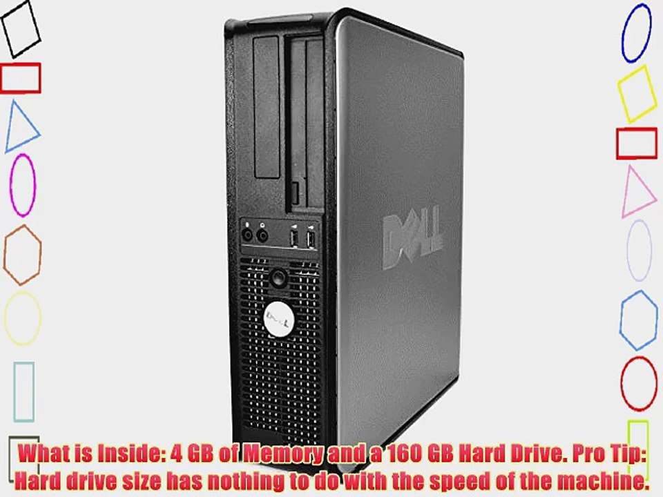 Dell OptiPlex 755 Desktop 4GB Memory-Microsoft Office 365- Windows 7 Professional- Intel Core