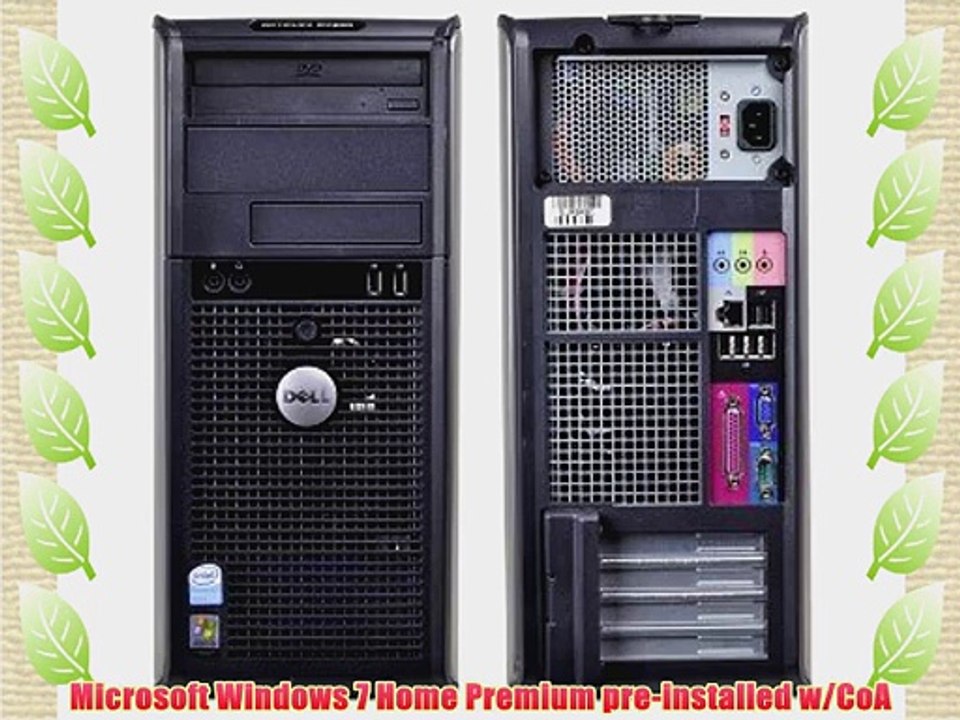 Dell OptiPlex GX620 Pentium D 840 3.2GHz 2GB 80GB DVD Windows 7 Home Premium Mini-Tower