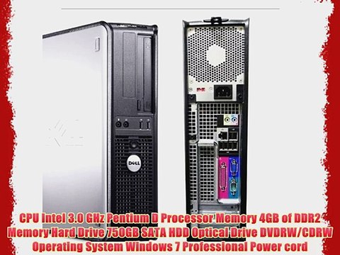 Dell Optiplex 745 Desktop Intel 3.0 ghz Pentium D 4GB of DDR2 Memory 750GB SATA HDD DVDRW Genuine