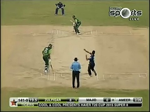 Zulfiqar Babar last moment 2 sixes- Karachi Dolphins v Multan Tigers May 14