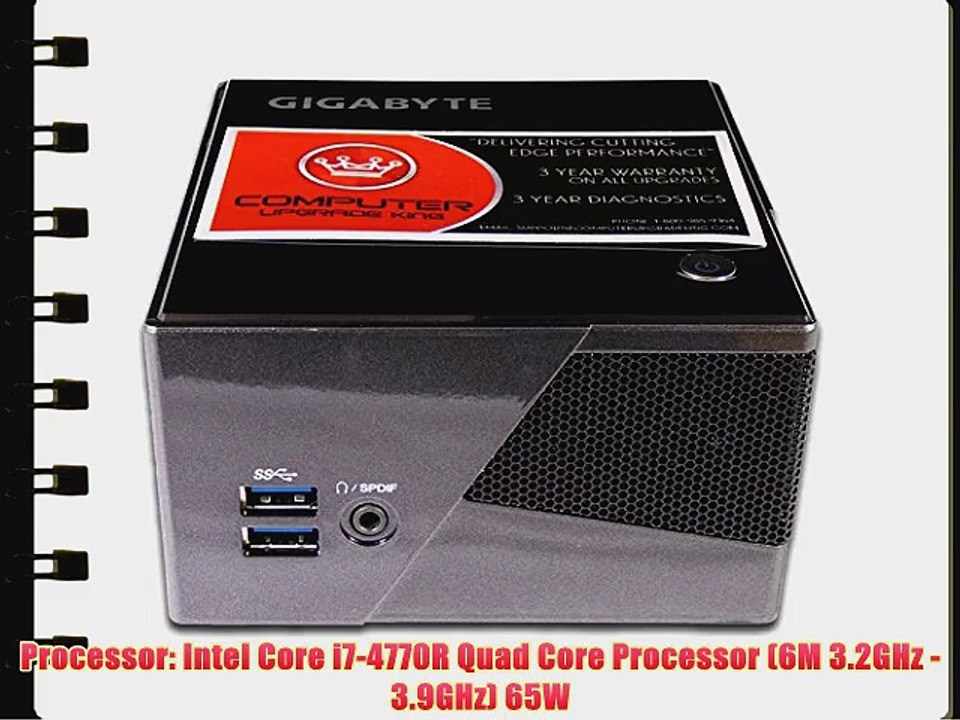 Gigabyte Brix GB-BXi7-4770R Mini Desktop i7 8GB 240GB mSATA SSD   1TB HDD