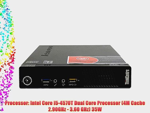 Lenovo ThinkCentre M73 10AY001YUS i5-4570T 8GB 250GB SSD W7P Tiny Desktop Computer