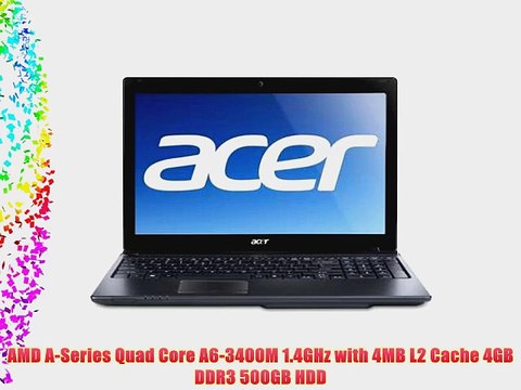 Acer Aspire AS5560G-Sb468 15.6 Notebook (1.4 GHz AMD A6-3400M Processor 4 GB RAM 500 GB Hard