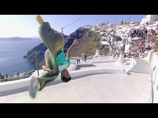 Free Running The Roof Tops Of Santorini