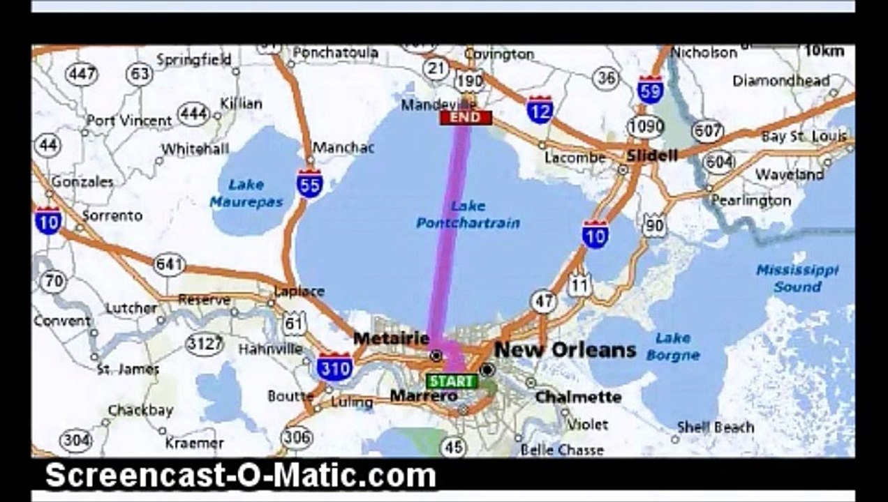 The Earth is FLAT ~ Lake Pontchartrain Causeway(dailymotion)