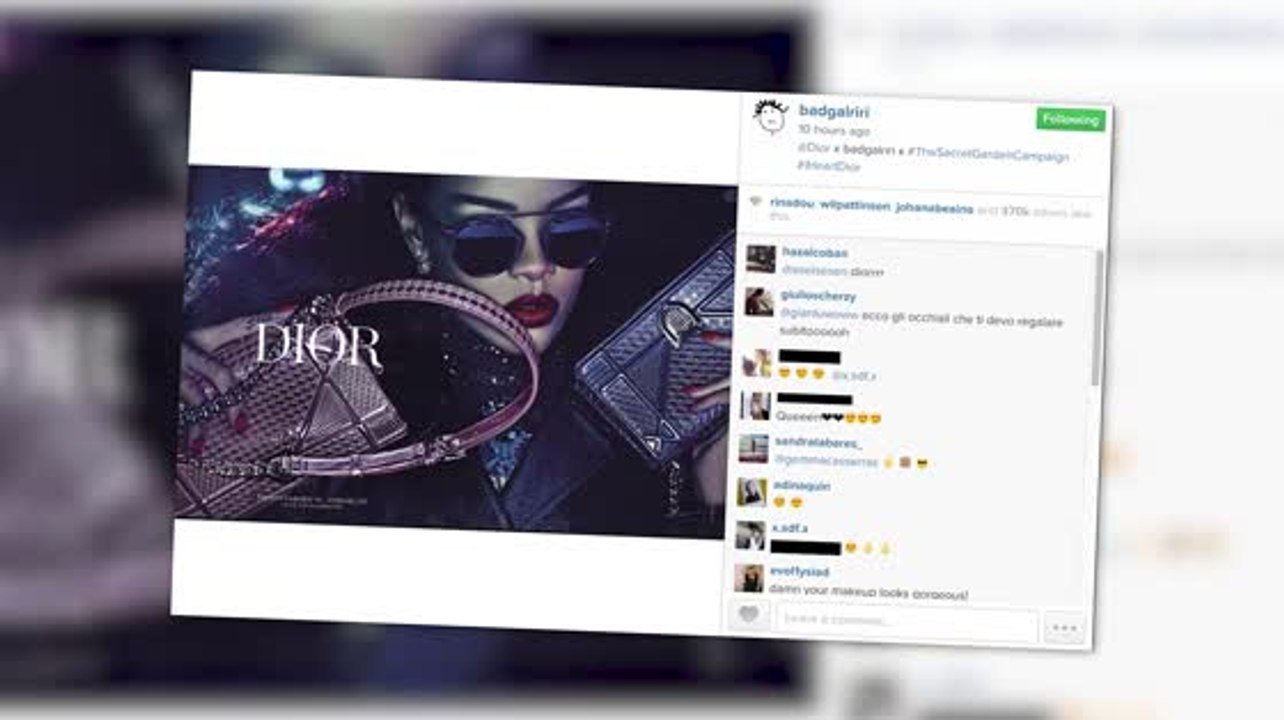 Rihanna liebt ihre Fotos von der Dior Kampagne