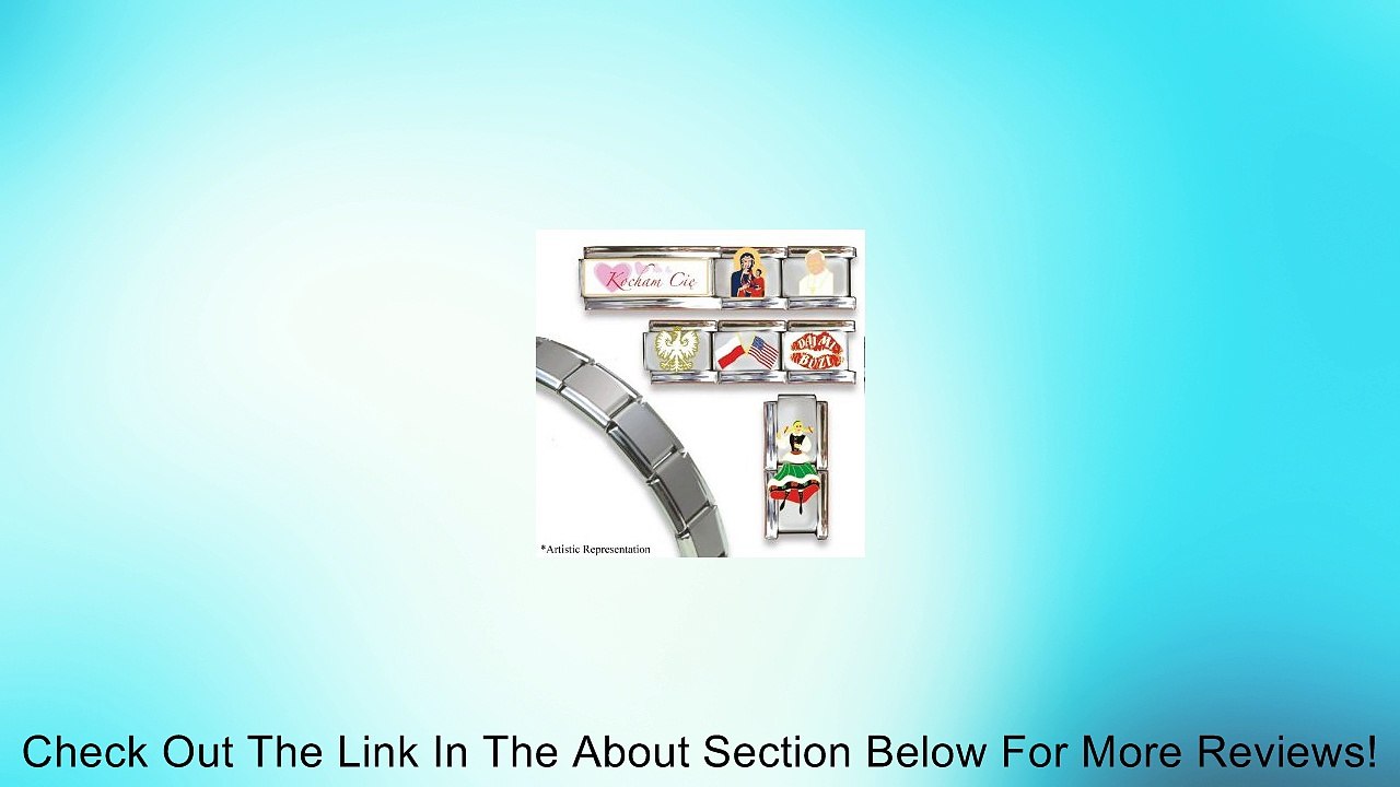 Set of 7 Italian Charms + 18 Link Matte Finish Bracelet Review