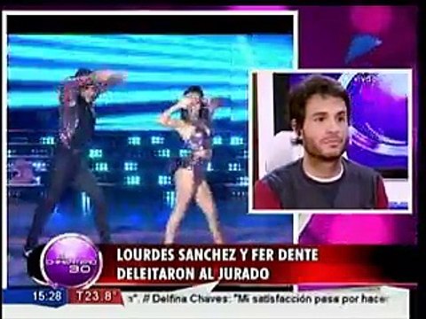 Lourdes Sánchez y Fernando Dente brillaron en la pista