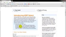 Publishing your eBook on Amazon's Kindle Direct Publishing (KDP) Platform