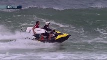 Surfista australiano leva tombo hilário no Rio de Janeiro