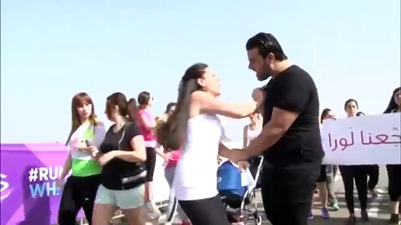 Man Beats his Wife at Beirut Women's Marathon