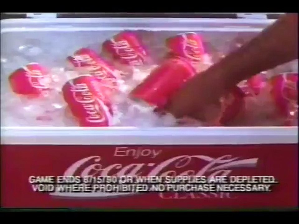 Coke Magic  can game  1990 commercials