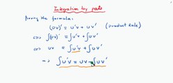 Integratal Calculus III. Integration by Parts, Formula and Example. Part 1