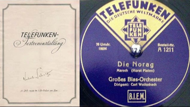 Die Norag Marsch Horst Platen Grosses Blasorchester Carl Woitschach