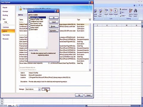 Descriptive Statistics using Data Analysis tool in Excel