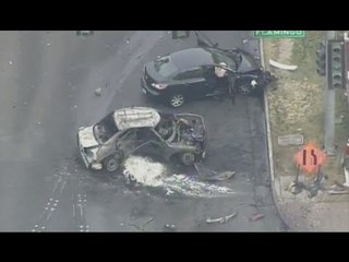 Las Vegas shooting and crash leave three dead, four injured