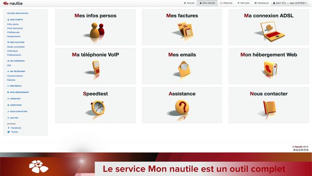 L'espace abonné Mon Nautile - Nautile Internet Nouvelle Calédonie