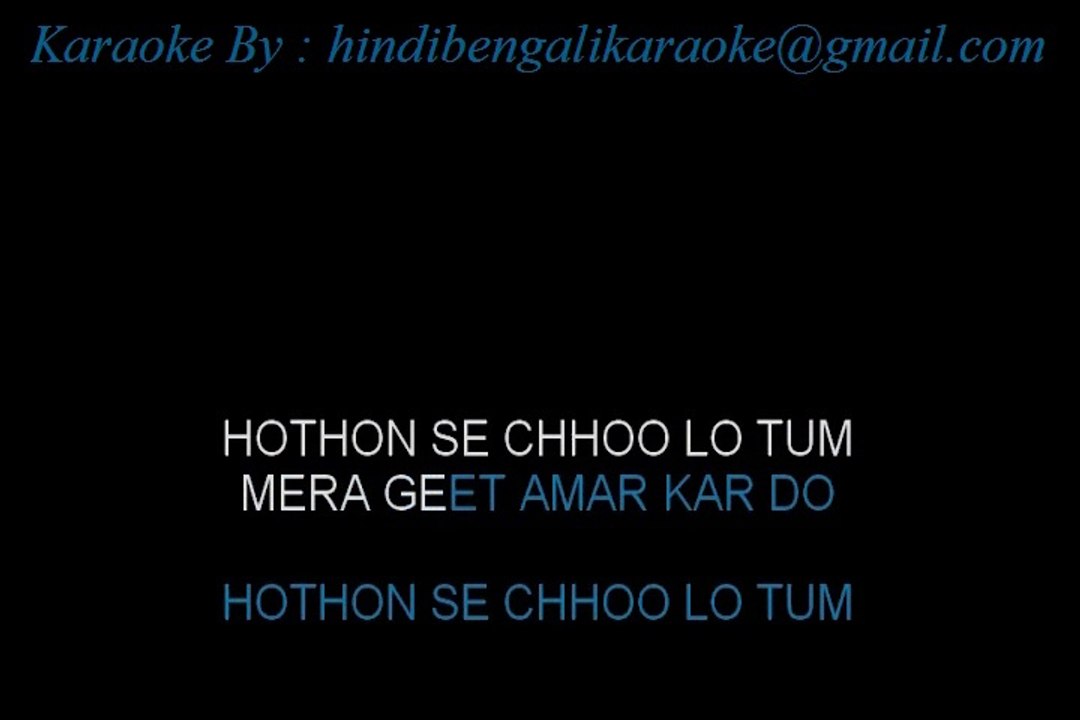 Hothon Se Chhu Lo Tum - Karaoke - Jagjit Singh - Sample