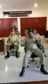 Army Officer Driving Bus in Class Room