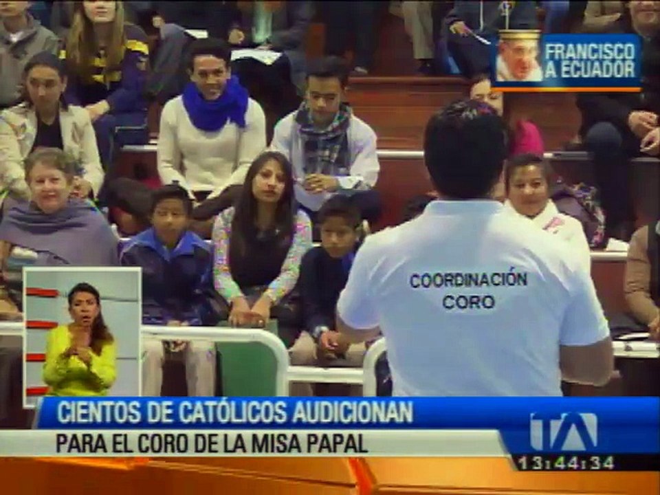 200 católicos integran coro para participar en misa del papa