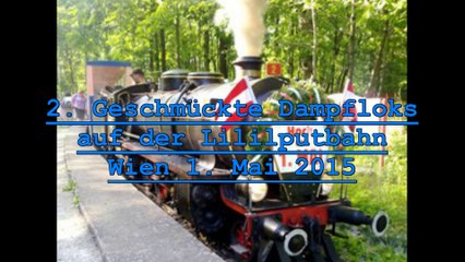 1.Mai 2015 2 Dampfloks auf der Liliputbahn