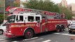 Ladder truck 43 + Engine 21 + Tower Ladder 9 + Battalion 8 + Engine 1 + 3 x NYPD + 3 x Ambulances