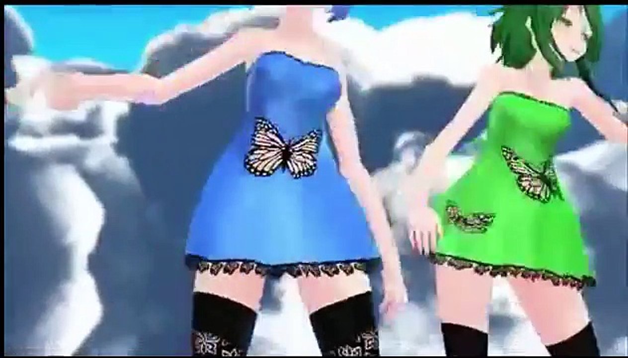 MMD Luvoratorrrrry! Butterfly Miku, Gumi, Neru, Luka   MMD·3D   MioMio弹幕网    ^ω^你是我的Master吗   miomio