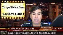 Memphis Grizzlies vs. Golden St Warriors Game 6 NBA Free Pick Odds Playoff Prediction Preview 5-15-2015