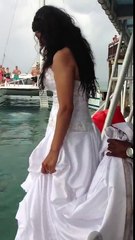 Bride's Stunt In Wedding Dress Went Wrong