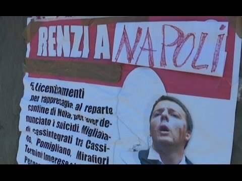 Napoli - I lavoratori a Renzi: Noi non ci stiamo al Jobs Act (11.05.15)