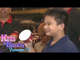 Bimby tries ice cream catching