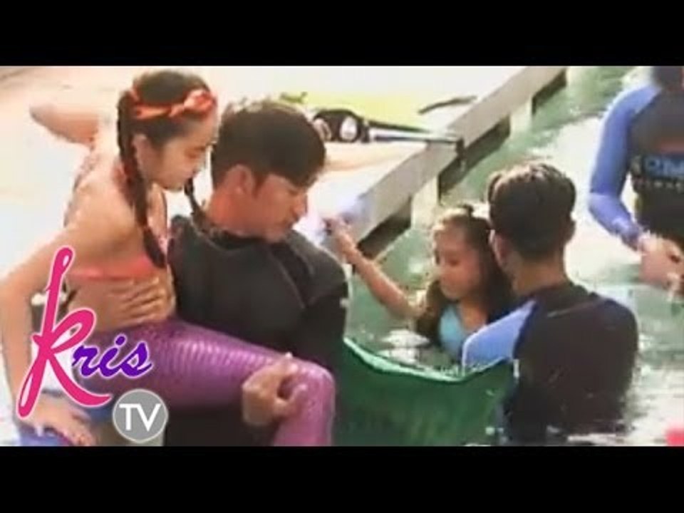 Mermaid swimming with the daughters of Sunshine and Dimples