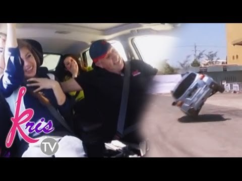 Kris experiences the car drifting stunts