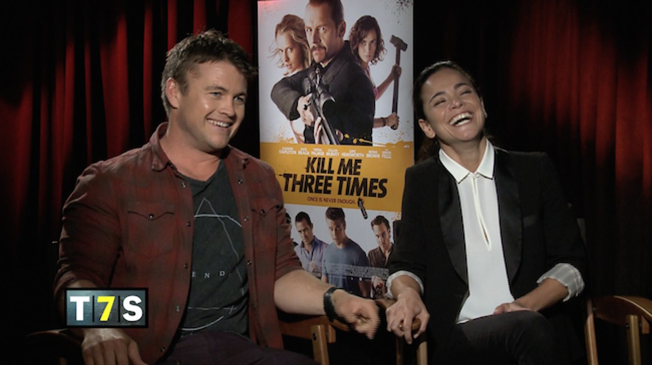 Kill Me Three Times Interview Luke Hemsworth Alice Braga On Chemistry Tests Video Dailymotion