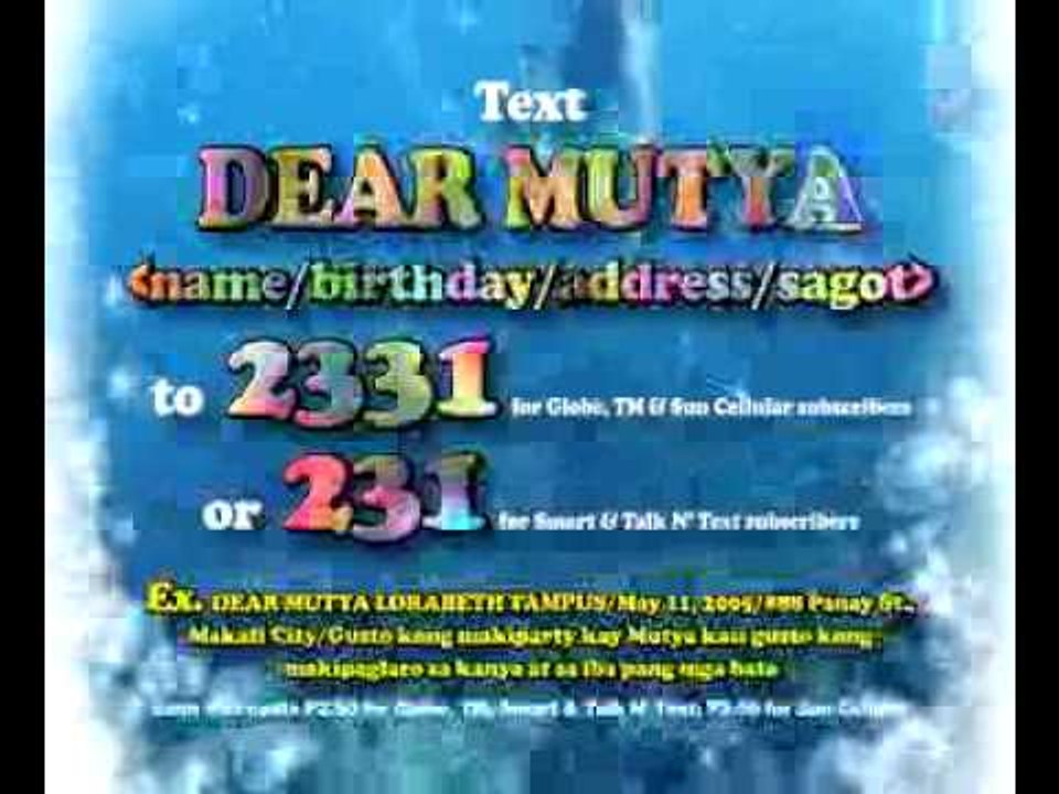 Mutya Text Promo TVC