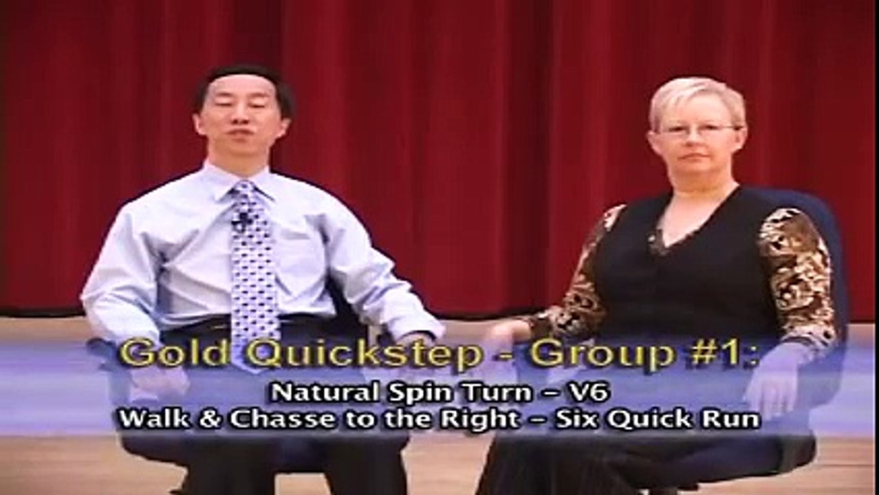 Gold Quickstep - Spin Turn-V6-Chasse to R-6 Quick Run Ballroom Dance Lesson