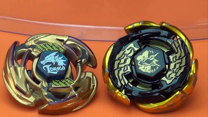 Beyblade WBBA Limited Edition BB-23G Gold L Drago - Battle 2 - Gold L Drago X  Golden Dark Pegasis