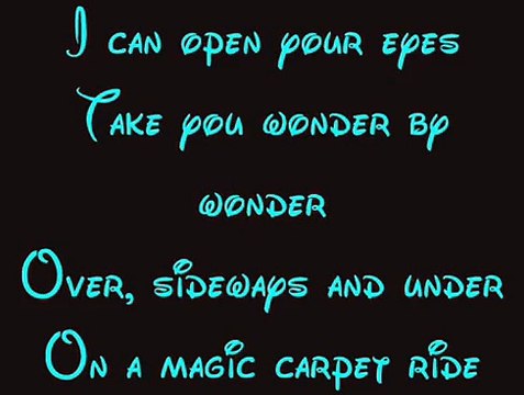 A Whole New World Aladdin Lyrics Video Dailymotion