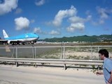 St Martin smallest Airport - Blown Away by a KLM 747-400 Combi