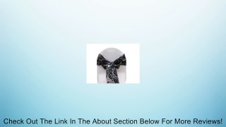 10 pcs Damask Flocking CHAIR SASHES Bow Ties Wedding Linens Review